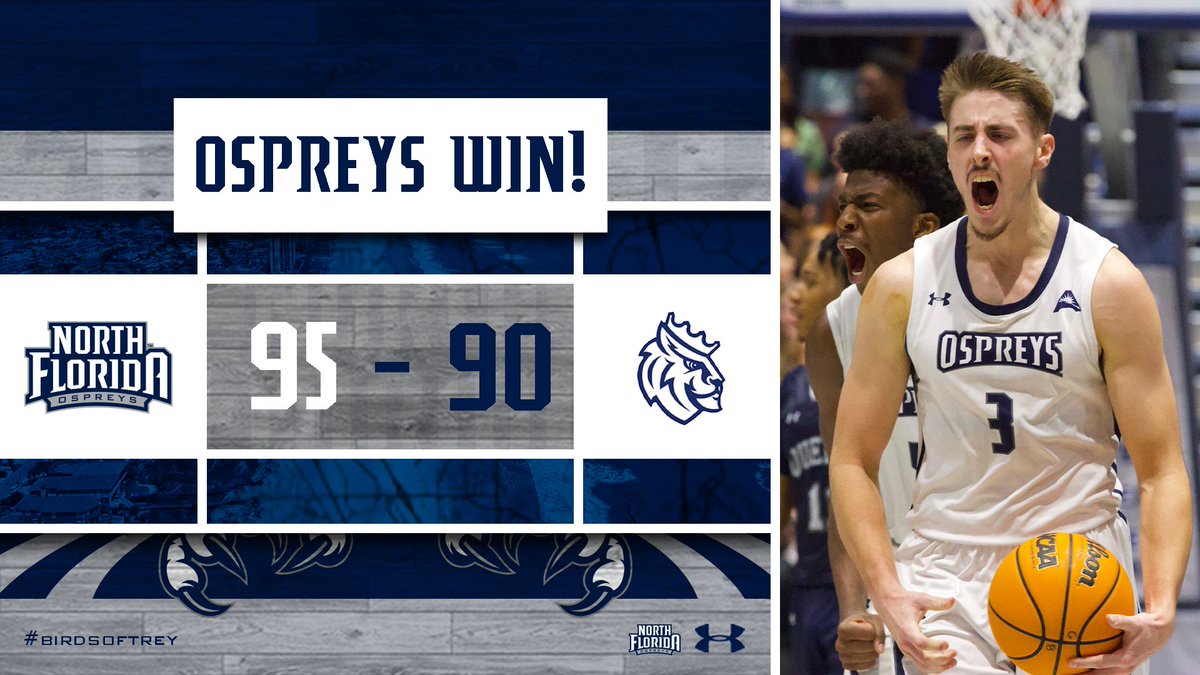 UNF Men's Basketball (@ospreymbb) on Twitter photo Picture says it all, Ospreys protect the nest for the ninth straight game!
Carter with a career high 35 points!
#BirdsofTrey // <a href="/c_hendricksen3/">Carter Hendricksen</a> Picture says it all, Ospreys protect the nest for the ninth straight game!
Carter with a career high 35 points!
#BirdsofTrey // <a href="/c_hendricksen3/">Carter Hendricksen</a>