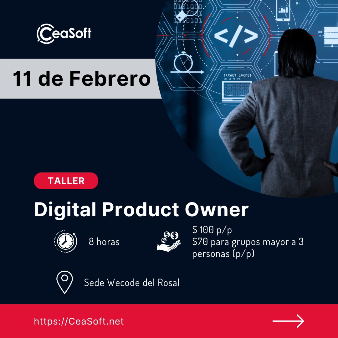 CeaSoft's tweet photo. ¿Listo para acelerar tu talento en #Agilidad en este 2023?

El calendario para la ciudad de #Caracas ya se encuentra listo para el #2023.

Para mayor información puedes consultarlo  en las siguientes vías:
📧 Email: info@ceasoft.net
🌐 Web: https://t.co/vdyzbtwtZC https://t.co/1PG7t2f2hC