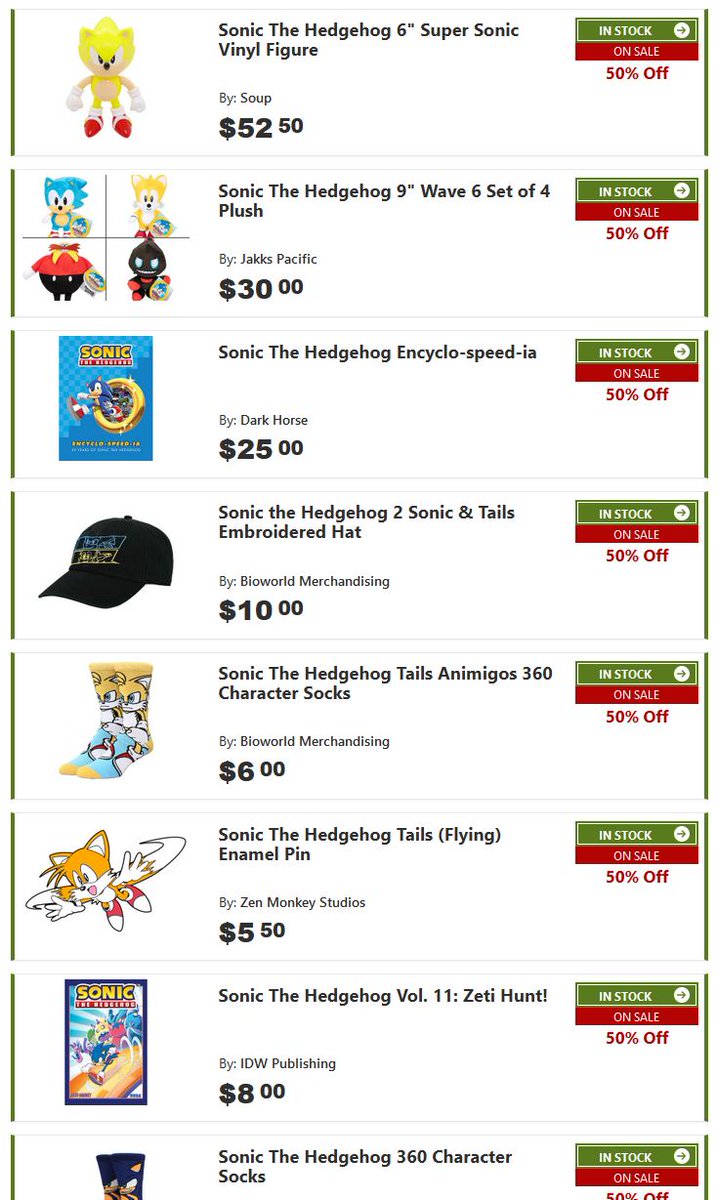 Sonic Clearance Sale via Big Bad Toy Store. https//t.co/rNUgS40Pcv