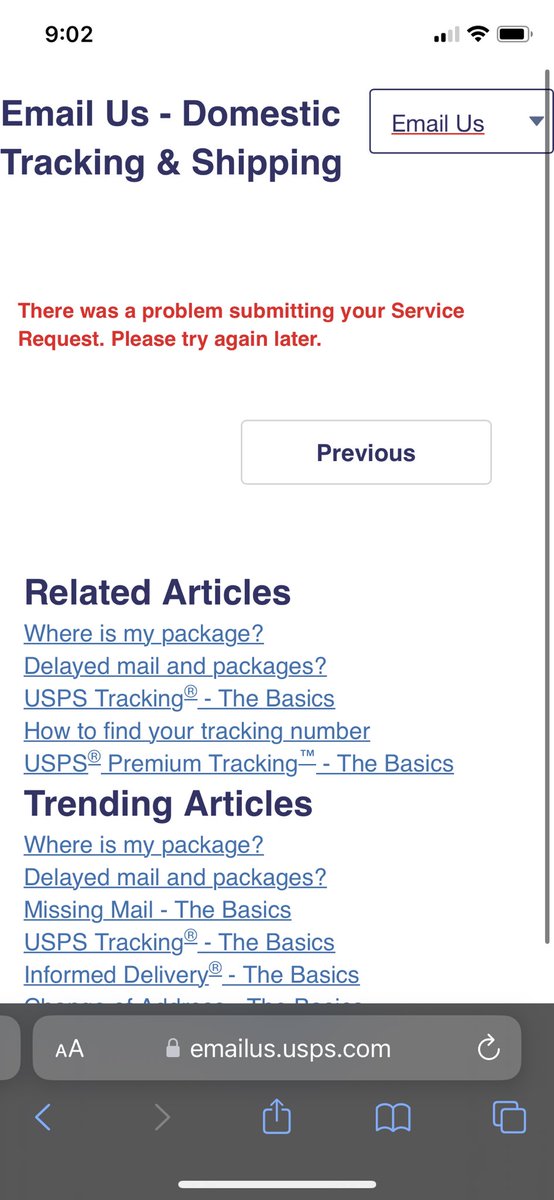 winterpoet13's tweet photo. @USPS I haven’t been able to submit online forms for months now. Two separate deliveries, with the correct address, we’re deemed “undeliverable” yesterday and we can’t get any help, one is being returned to sender. https://t.co/cUqxd4sphv