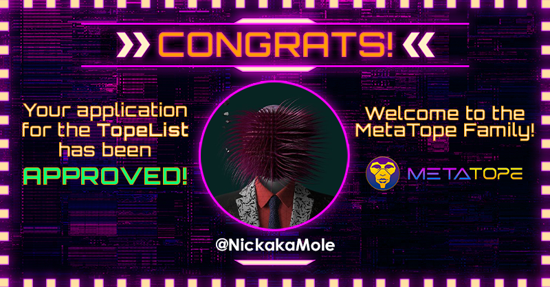 topelist's tweet photo. Congratulations @NickakaMole you have been approved for the #TopeList - welcome to the family! All approved applicants receive 7 bonus points toward our Mutant Hounds Collar giveaway on Friday at 12pm PST!! Congrats ππ https://t.co/WzjcFGeIPh