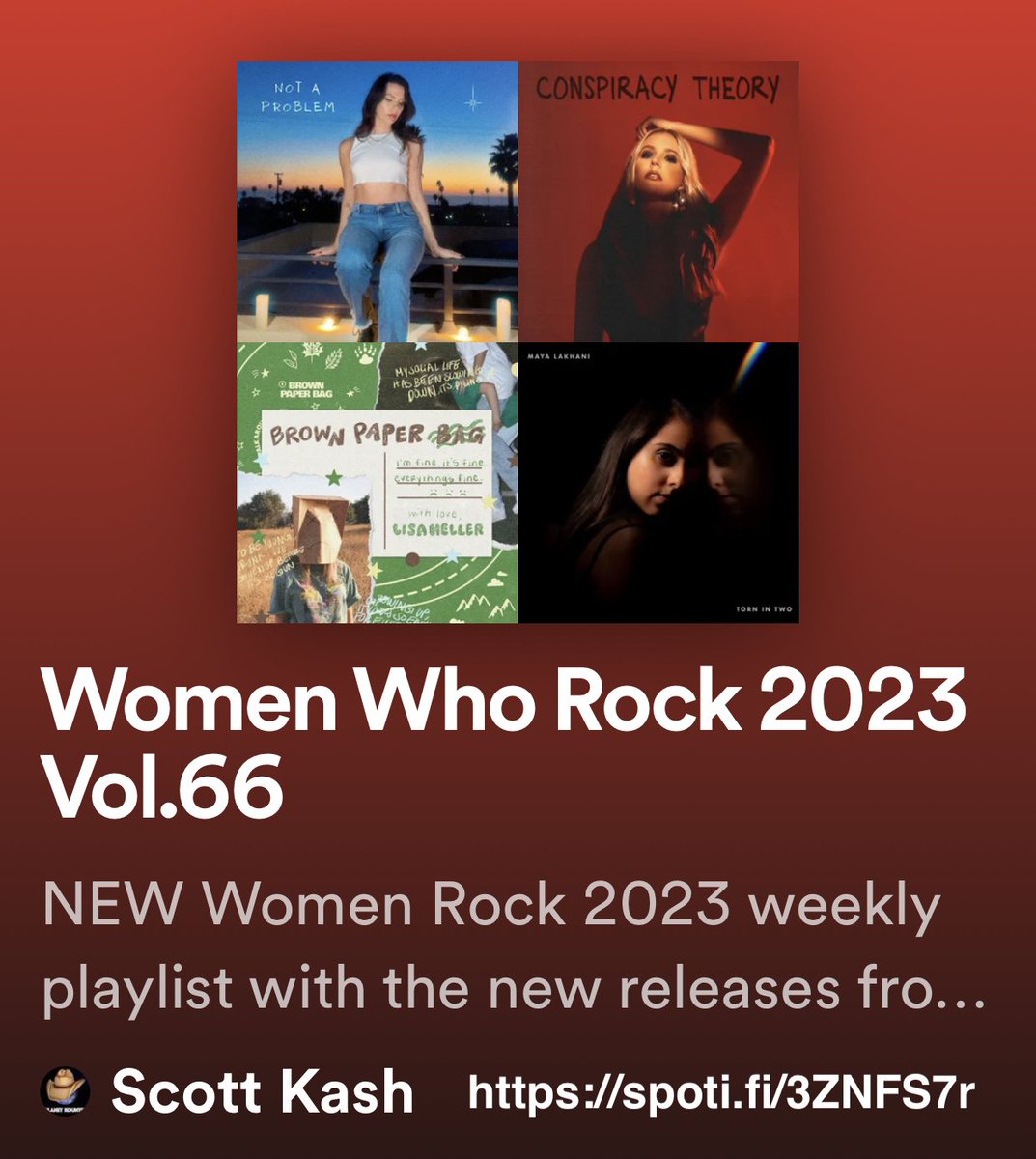 Scott Kash (@scottkash88) on Twitter photo NEW #WomenWhoRock playlist with new releases by
<a href="/melinakb24/">Melina KB</a>
@tilsenmusic
<a href="/TiffanyTMusic/">Tiffany Thompson</a>
<a href="/TheRealBonneer/">Bonneer</a>
<a href="/bakergracemusic/">Baker Grace</a> & <a href="/realjossaustin/">Joss Austin</a>
<a href="/ZelenaHull/">Zelena Hull - Singer, Songwriter, Musician ๐บ๐ฆ</a>
+MORE
#Spotify
spoti.fi/3ZNFS7r
#NewMusic #Pop #Alt #Rock #Blues #RnB <a href="/BlackettMusic/">Benjamin Blackett ๎จ</a> #rtitbot <a href="/rttank/">Rakesh Tank</a> #SpotifyRT NEW #WomenWhoRock playlist with new releases by
<a href="/melinakb24/">Melina KB</a>
@tilsenmusic
<a href="/TiffanyTMusic/">Tiffany Thompson</a>
<a href="/TheRealBonneer/">Bonneer</a>
<a href="/bakergracemusic/">Baker Grace</a> & <a href="/realjossaustin/">Joss Austin</a>
<a href="/ZelenaHull/">Zelena Hull - Singer, Songwriter, Musician ๐บ๐ฆ</a>
+MORE
#Spotify
spoti.fi/3ZNFS7r
#NewMusic #Pop #Alt #Rock #Blues #RnB <a href="/BlackettMusic/">Benjamin Blackett ๎จ</a> #rtitbot <a href="/rttank/">Rakesh Tank</a> #SpotifyRT