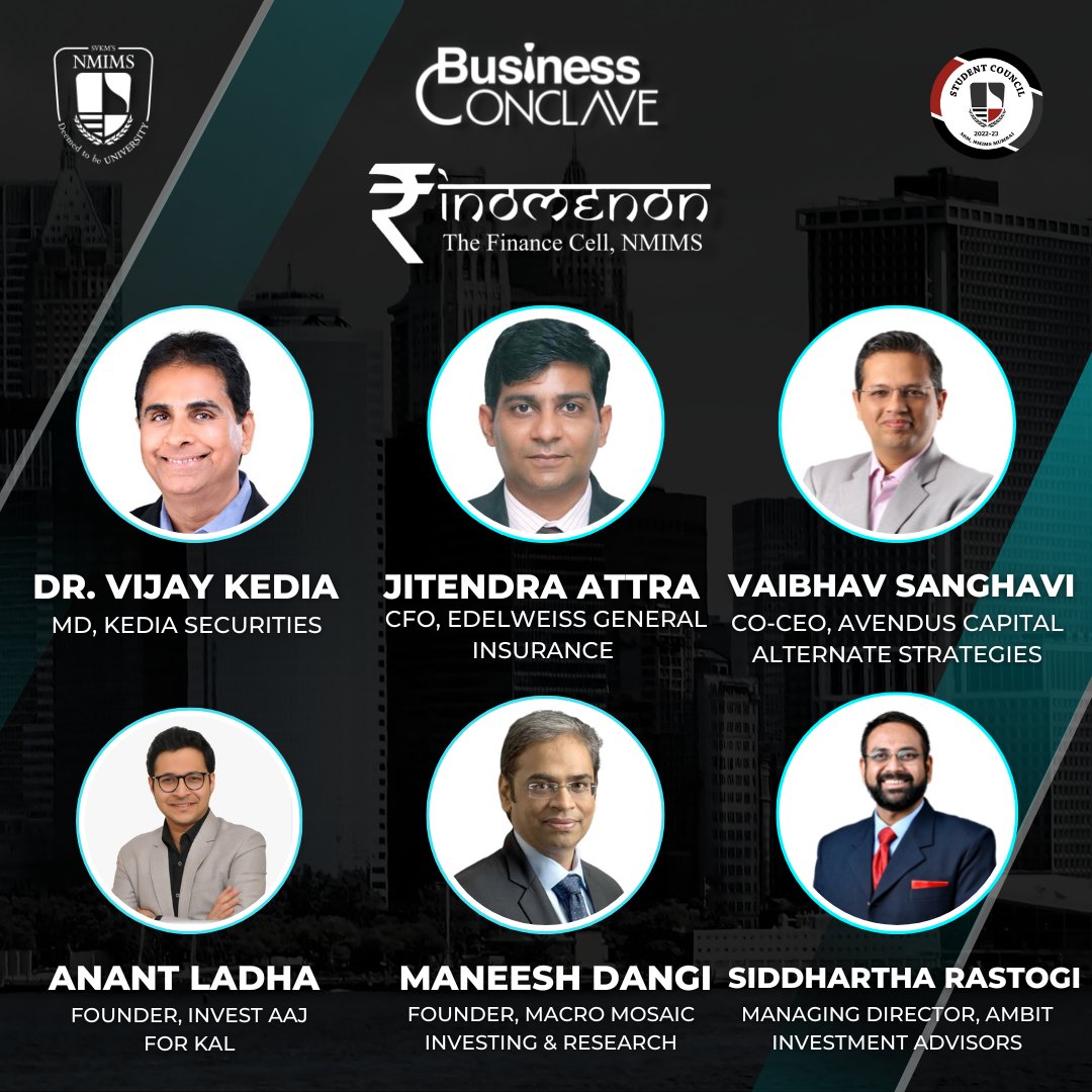 nmims_finomenon's tweet photo. Finomenon has returned and is proud to announce the distinguished speakers for the first edition of Business Conclave'23 who would discuss on these aspects and a lot more. 

You all are cordially invited to join us on 22nd January, 9AM. ⏰ https://t.co/Iv6Ou0nYfz