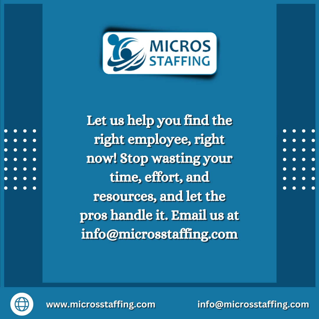 MicrosStaffing's tweet photo. Let us help you find the right employee, right now! Stop wasting your time, effort, and resources, and let the pros handle it.

for more information
Visit Our Website👉https://t.co/g3h4eXp2K3

 #microsstaffing #unitedstates #lovemyjob #ilovemyjob #jobs #jobsearch #myjob #newjob https://t.co/5YKS1x9JpA