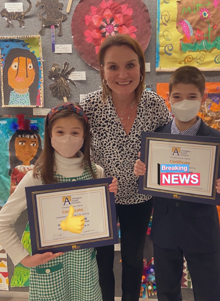 Two winners; one amazing family! Congratulations to this <a href="/NTMKnightsAPS/">NottinghamES</a> and <a href="/WMS_WolfPack/">WilliamsburgMS</a> duo for spreading peace and placing in the MLK Jr Literary and Visual Arts Contest! We’re so proud of you both!