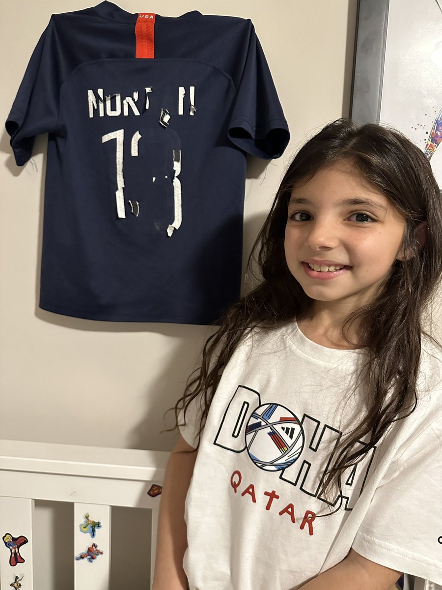 SebiAmar's tweet image. Mentioned it might be time to toss this @alexmorgan13 jersey and was quickly reminded that 1) I’m insane and 2) this is her fav jersey. 😂 #USWNT