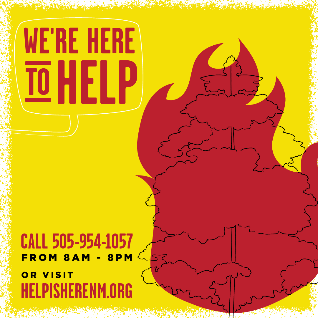 HELPNM's tweet photo. Wildfires are hard to recover from. We know you’ve been affected financially and emotionally, and the right supportive services to rely on is extremely important. Ongoing bilingual support and counseling services are available Visit https://t.co/oCwMeFjKtc or call 505-954-1057 https://t.co/DvJiDJyqAh