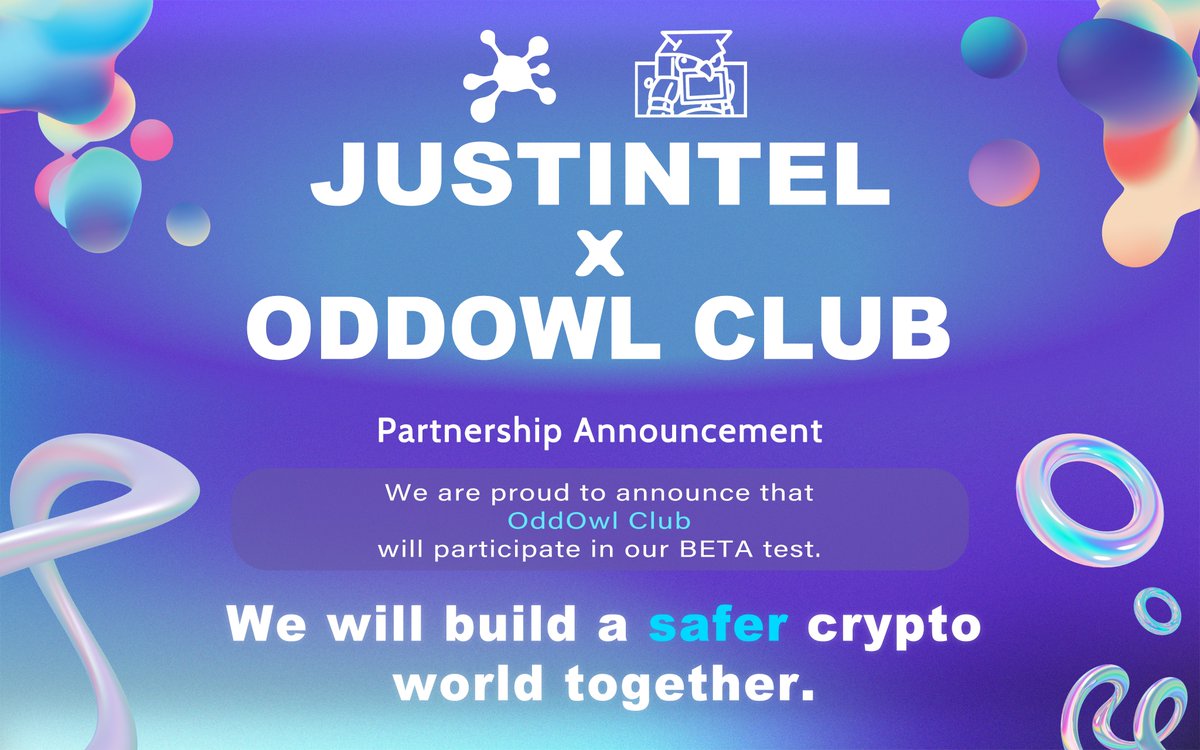OddOwl Club🦉VIIDE (@oddowlclub) on Twitter photo 📢Cooperation Announcement
🦉OddOwl Club x JustIntel
Justlntel is a decentralized platform, building trust for the increasingly trustless world.
5 WL giveaway
To enter:
☑ Join: discord.gg/justintel
☑ Follow: @JustIntel_io & <a href="/OddOwlClub/">OddOwl Club🦉VIIDE</a>
☑ RT & & Tag 3 Frens
⏰24h 📢Cooperation Announcement
🦉OddOwl Club x JustIntel
Justlntel is a decentralized platform, building trust for the increasingly trustless world.
5 WL giveaway
To enter:
☑ Join: discord.gg/justintel
☑ Follow: @JustIntel_io & <a href="/OddOwlClub/">OddOwl Club🦉VIIDE</a>
☑ RT & & Tag 3 Frens
⏰24h
