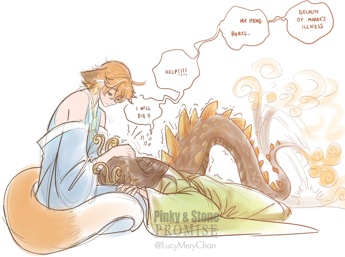 Part 1 and 2 of sick Exuvia #ZhongChi mpreg #foxtaglia #zhongli