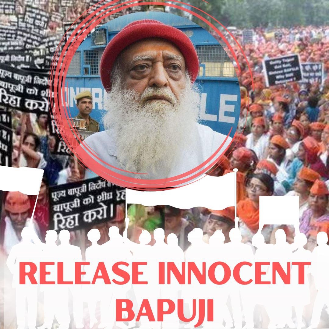 Asaram Bapu Case - Right from FIR to Investigations during proceedings, the Case has been found BOGUS and there is evidence which exposes that this Case is a Bunch of Fake Allegations!!
INNOCENT Suffering since 10 years.
Public In Support &amp; demand #JusticeForAsharamBapu
