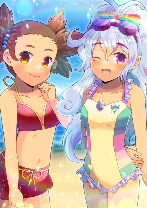 D Barenzu()さん宅のKeikoちゃんとYunaちゃんを描かせて頂きました!リクエスト有難うございます  #Skeb #Commission #よその子 
