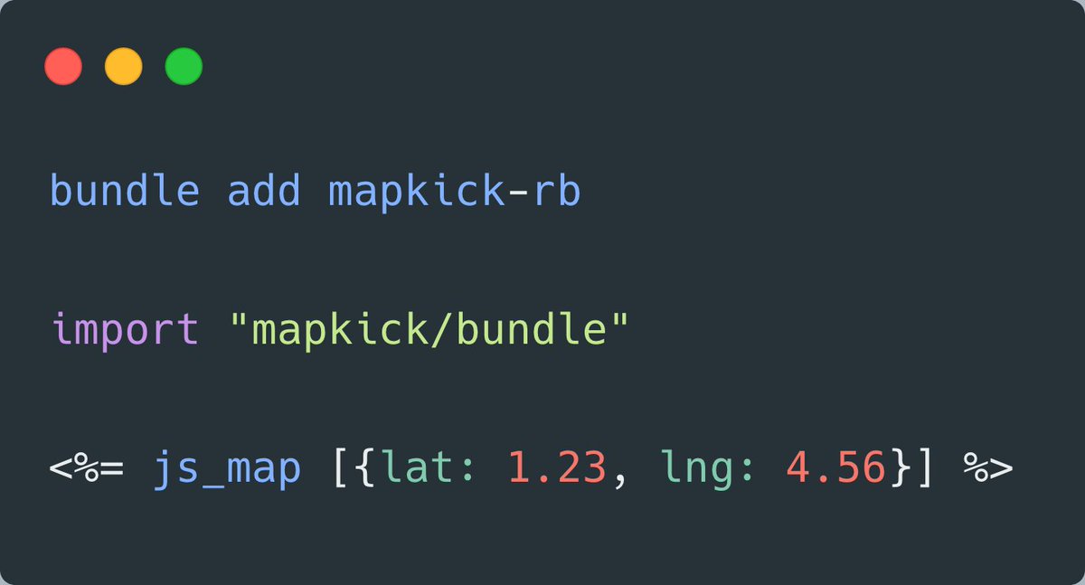 andrewkane's tweet photo. Introducing Mapkick - like Chartkick, but for maps 🗺️ Create beautiful JavaScript maps with one line of Ruby https://t.co/NNT34BBx0O https://t.co/BecsuvnZZJ