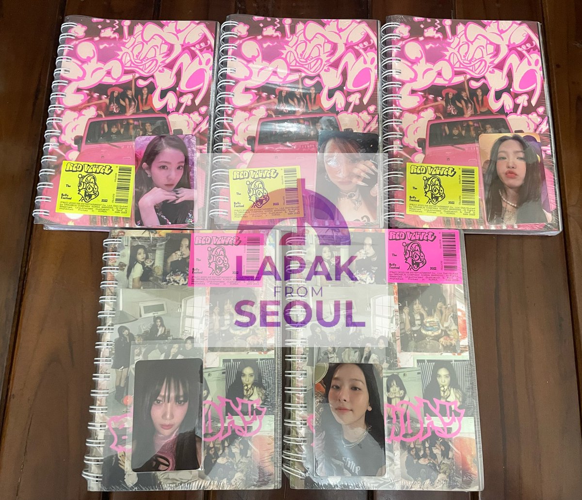 lapakfromseoul's tweet photo. #LFSArrived Jakarta

#NamooActor Season Greeting #SeoHyun #LeeJoonGi
#RedVelvet The Reve Festival “Birthday” pb ver
#Vogue #ChoGueSung
#KimSungKyu lightstick https://t.co/gBjO83syJb