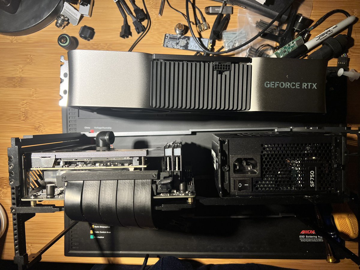 When the GPU nearly accounts for 50% of the total volume of my new desktop. This is getting out of hand (GTX 4080).