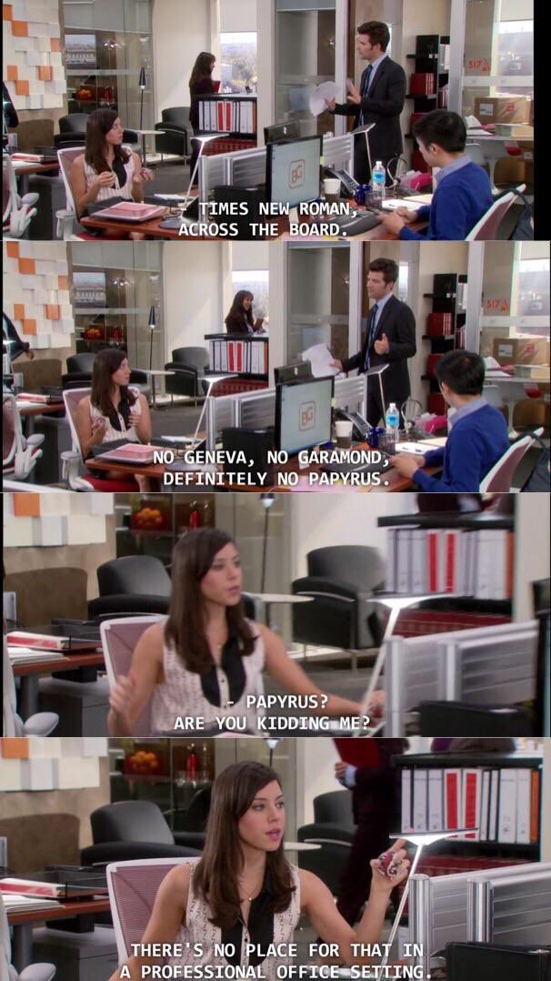 sunflowerdenny's tweet photo. This week in the state department #ParksAndRec https://t.co/kB1skE4daT