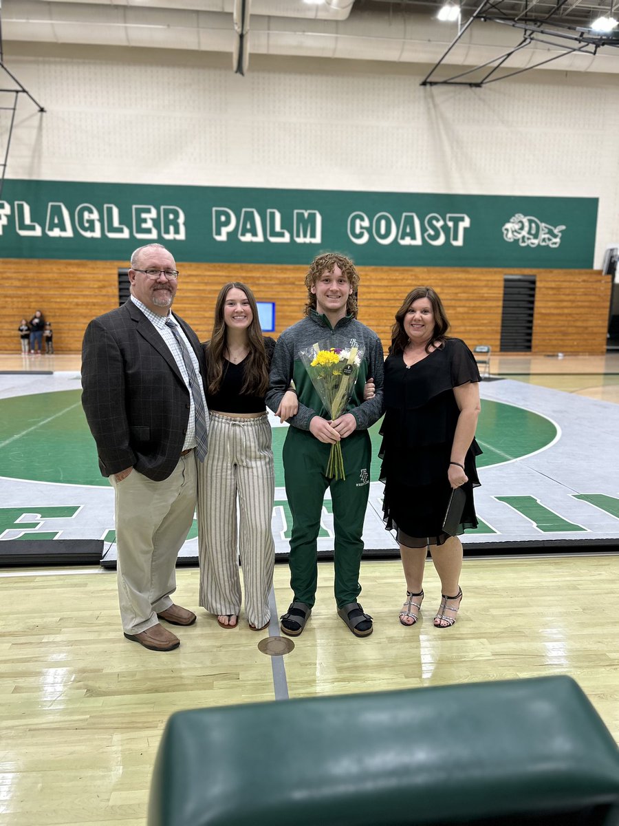 Senior night was great!  I got a pin in 1:08 and a 55-22 dual win.  Proud of our team for avenging an early season dual loss on Senior Night!  Go  Dogs!