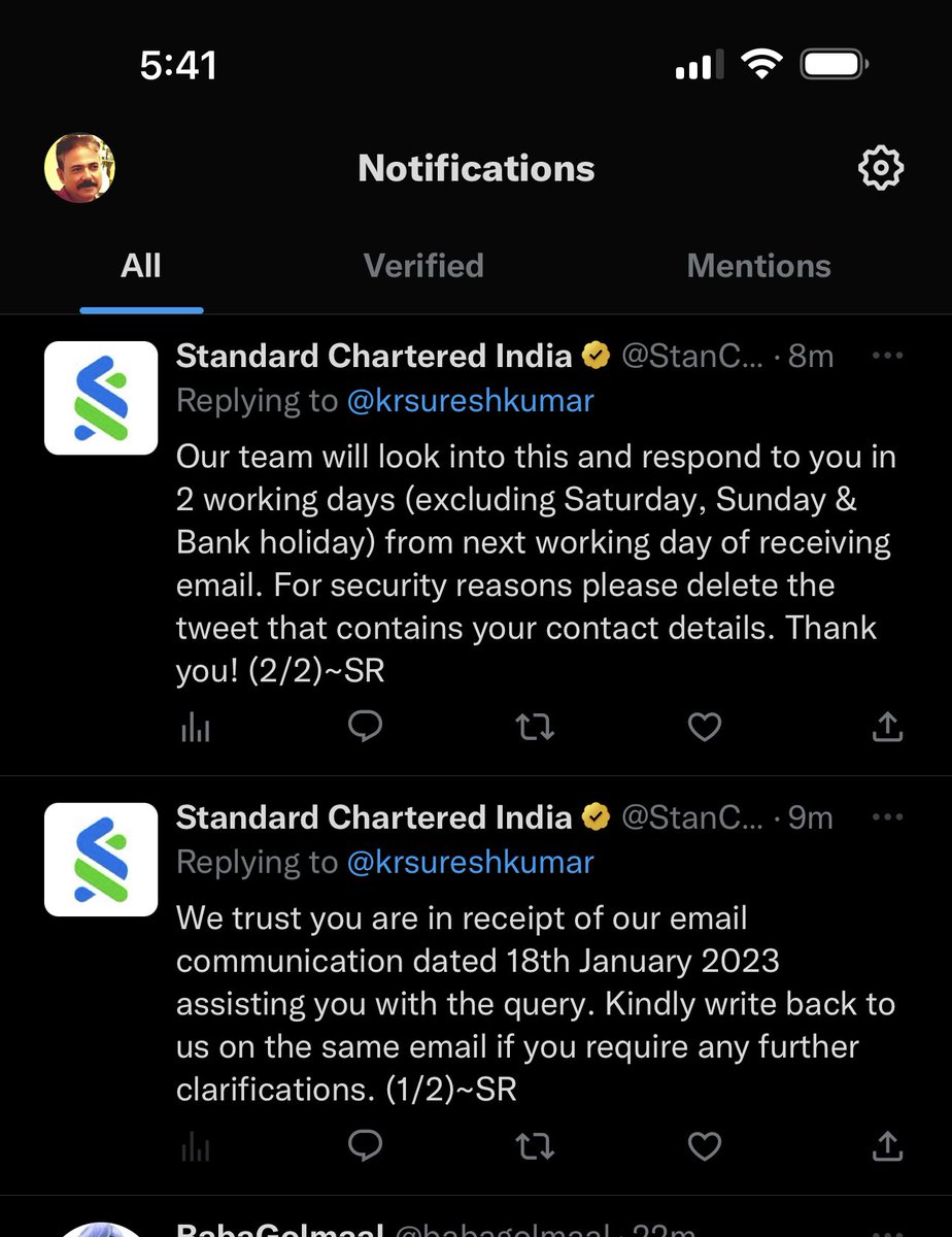 Dr K R Suresh Kumar (@krsureshkumar) on Twitter photo <a href="/StanChartIN/">Standard Chartered India</a> <a href="/babagolmaal/">BabaGolmaal</a> <a href="/StanChart/">Standard Chartered</a> These guys made my day. After two days of DM on tardy service and using template replies, I get this from <a href="/StanChartIN/">Standard Chartered India</a>. A classic case! This should make to the <a href="/Dilbert_Daily/">Dilbert</a> <a href="/StanChartIN/">Standard Chartered India</a> <a href="/babagolmaal/">BabaGolmaal</a> <a href="/StanChart/">Standard Chartered</a> These guys made my day. After two days of DM on tardy service and using template replies, I get this from <a href="/StanChartIN/">Standard Chartered India</a>. A classic case! This should make to the <a href="/Dilbert_Daily/">Dilbert</a>