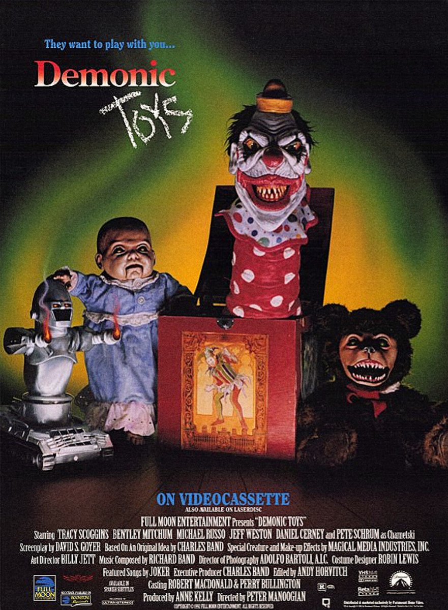 DevsNerdCave's tweet photo. #NowPlaying(2nd #Movie of the day)
#DemonicToys (1992) on @Tubi
#Horror365Challenge
Movie 25/365
Check out our #watch #challenge list on @letterboxd
https://t.co/rBHXEUD6Mp
#ThrowbackThursday #Horror #MutantFam #Movies #HorrorMovies #FullMoon #Tubi #MovieNight #ReturnOfTheBinge https://t.co/2z6N6CoNJO