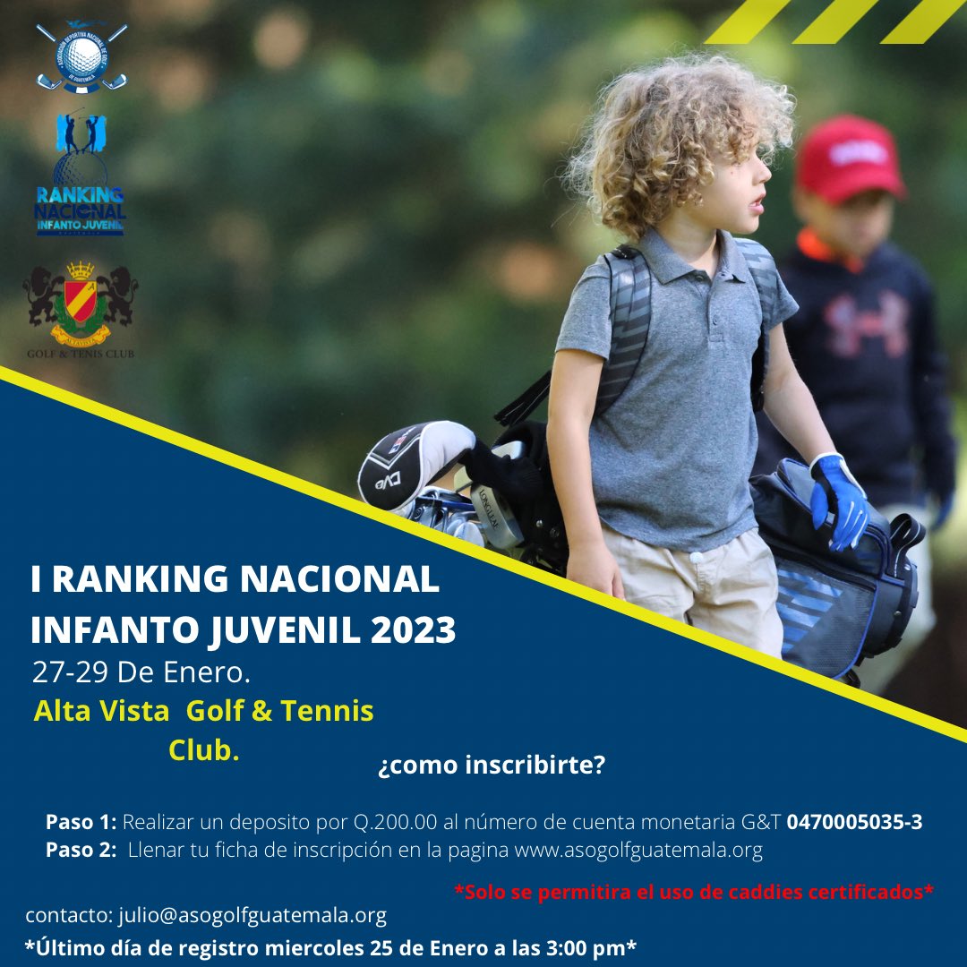 Listos para nuestro I RANKING INFANTO JUVENIL 2023.

¡Te esperamos! 

#somosasogolf