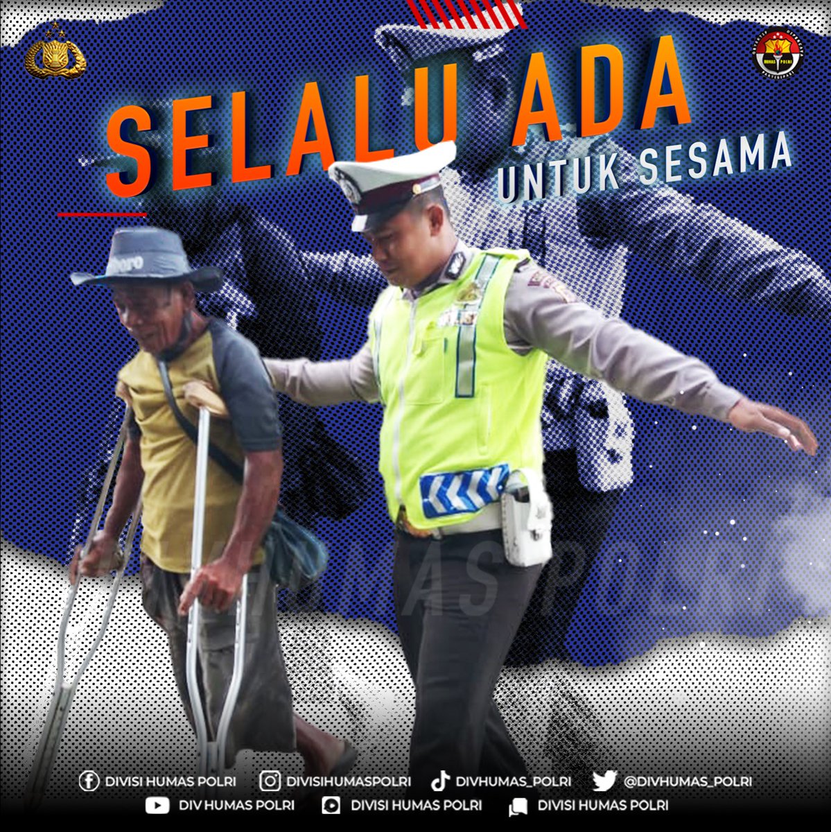 Selalu Ada Untuk Sesama Bersama Tetap Peduli

Potret kepedulian seorang personel Polri dalam membantu masyarakat penyandang disabilitas menyebrangi jalan raya di Kabupaten Simeulue, Aceh.

#BahagiaJumat