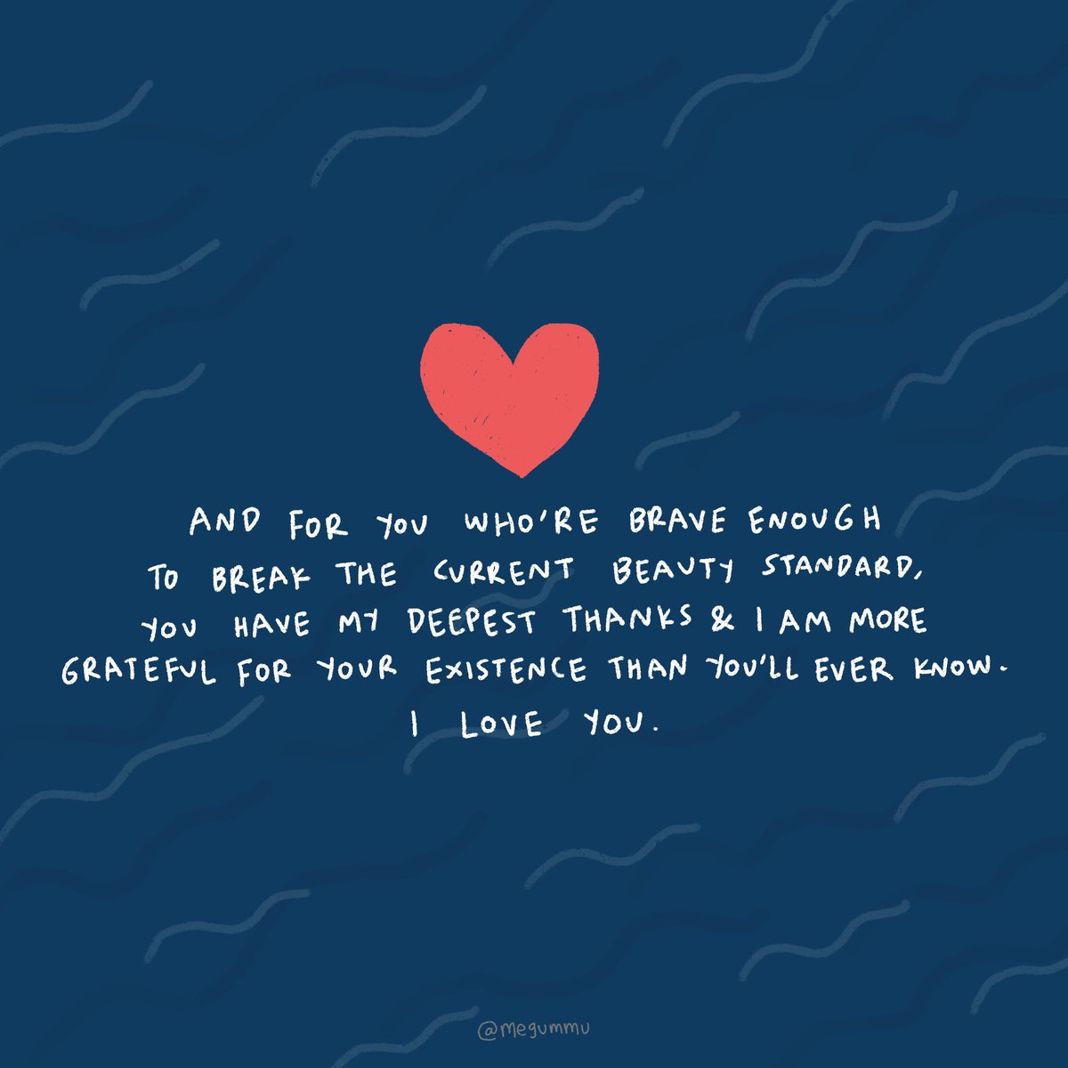 megummu's tweet photo. I admit I’m a coward who’s not brave enough to be the one breaking the current beauty standard, yet still hoping that the beauty standard could be more inclusive.

(3/3) https://t.co/8cLQ9fWTmt