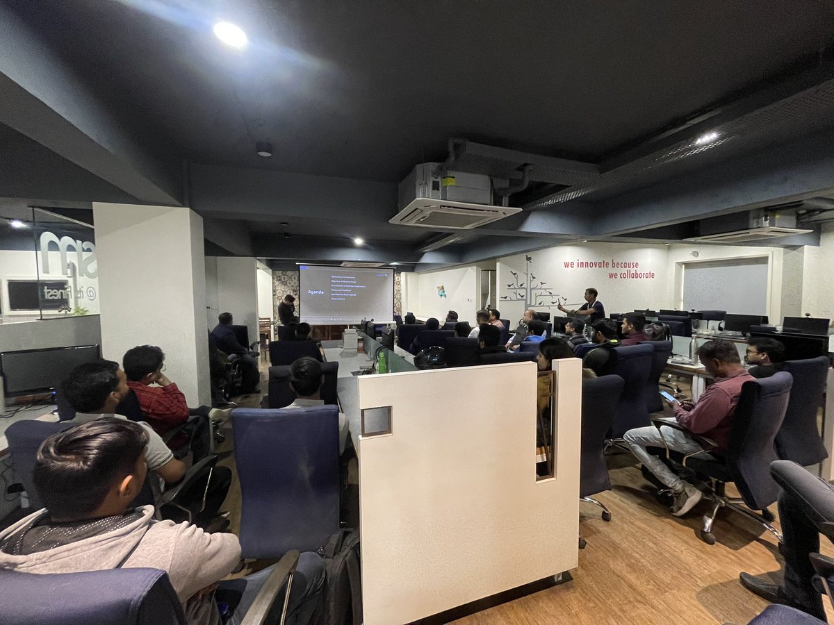 imparthpandya's tweet image. First #webflow meetup session started at our city @ZealousWeb by Rajnikant With @kandarp @IntuitiveNiks @milanbprajapati and many from team #krishaweb