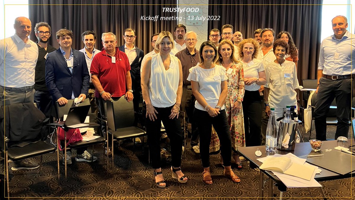 TRUSTyFOOD_eu's tweet photo. On July 13, our first meeting was held in Milan, with partners across UE and beyond participating.  TRUSTyFOOD is a European innovation project funded last year by the EC with the aim of analysing and proposing new pathways for the application of Blockchain in the food domain 🔙 https://t.co/pXuKZf0TxL