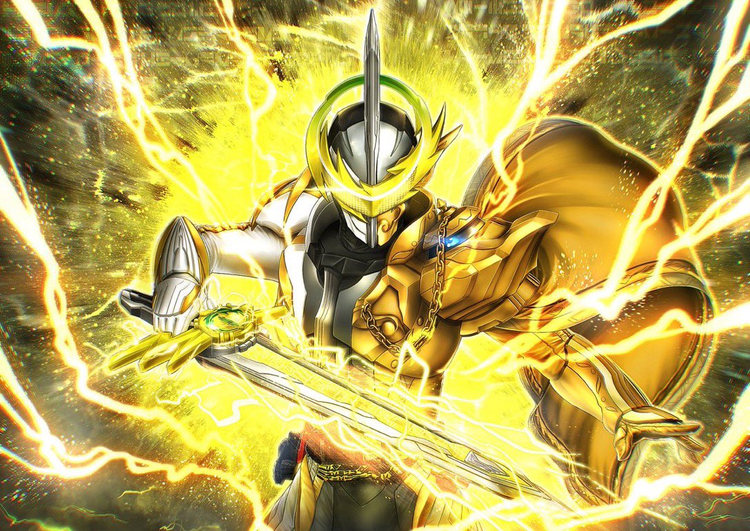 weapon 1boy sword tokusatsu male focus gold armor holding weapon  illustration images