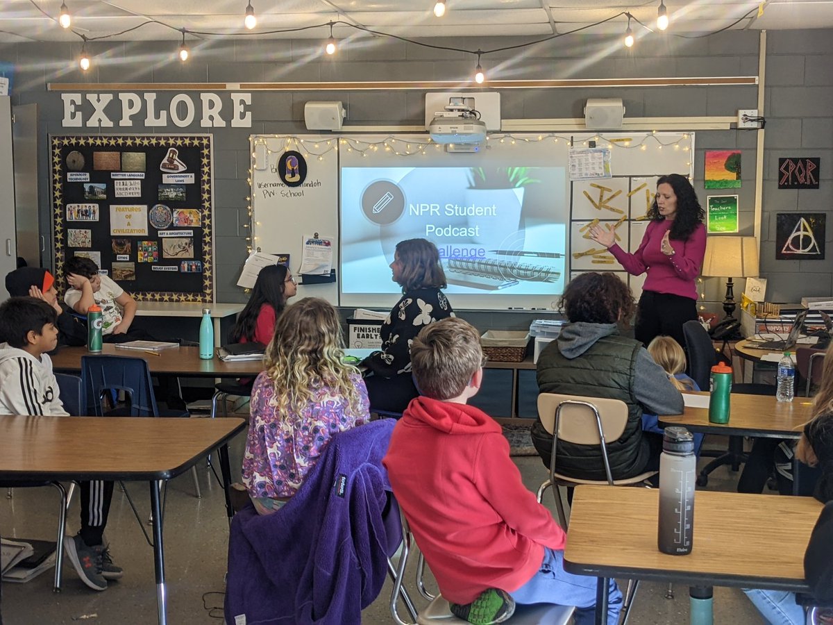 lewickiwolves's tweet image. Today we kick-started our @NPR podcast challenge projects! A big thanks to @MrsCarlsonMath for coming in to help us get started! I think we have a winner in our midst!! #packpride