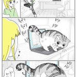 微笑ましいお話で癒されちゃう!猫に退いてもらうお話を描いた猫漫画!