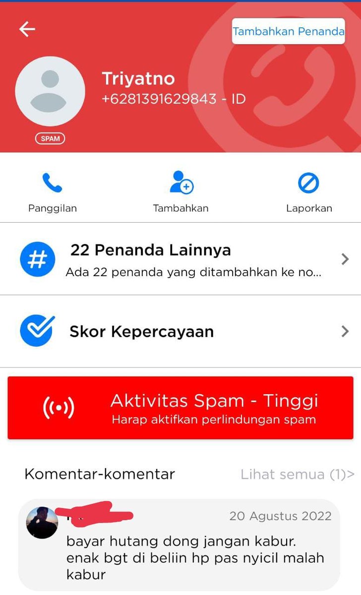 Help RT
‼‼SCAMMER!!!!
Guys plis bantu RT , dia kemarin beli hp d orens untuk kerjaannya tp pk spaylater q, tiap bulan nyicil tp tahun lalu kabur ga mau tanggung jawab sama sekali ke rumah keluarganya disini ga dpt apa². Kalau yg kenal tolong sampaikan bayar hutang