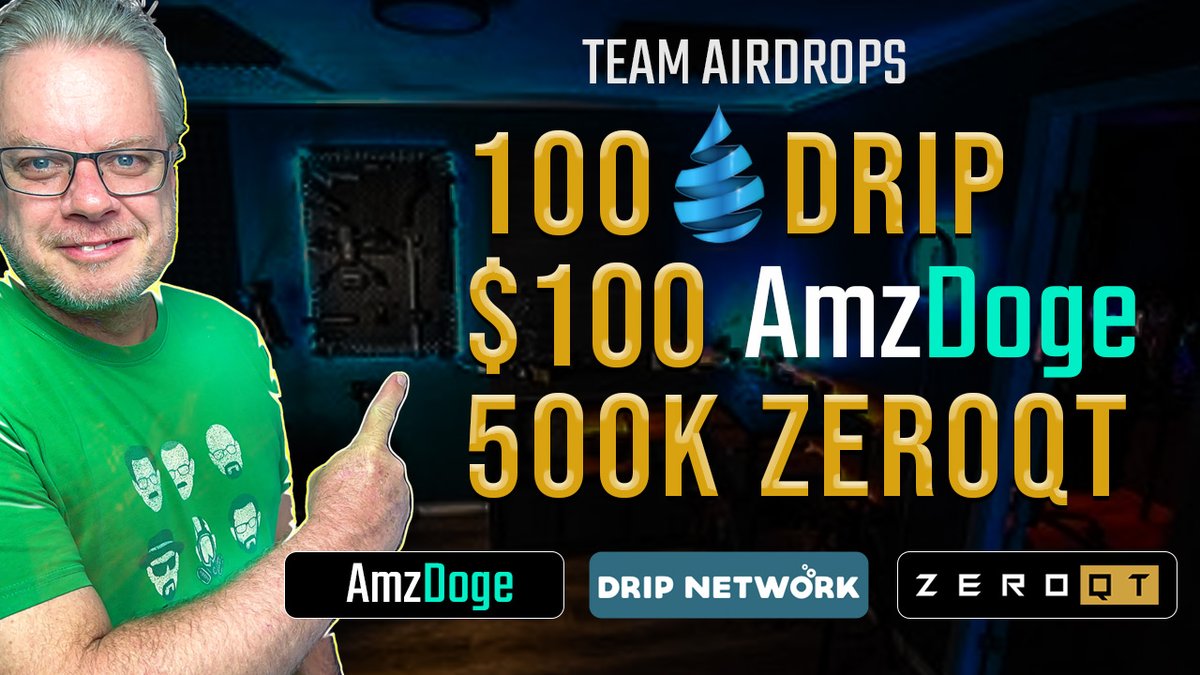 Brusca's tweet photo. LIVE AIRDROPS!!!
100 DRIP!, $100 AMZDOGE, 500K ZQT 
 
JAKARTA: 9:30PM, BRISBANE: 12:30AM, UK: 3:30PM
USA (ET): 9:30AM 

Set your reminder!! > https://t.co/C3xYgWzhJs

@zerocutevc @DRIPcommunity #dripnetwork #zeroqt #amzdoge #airdrops https://t.co/3aTGDH1DvQ