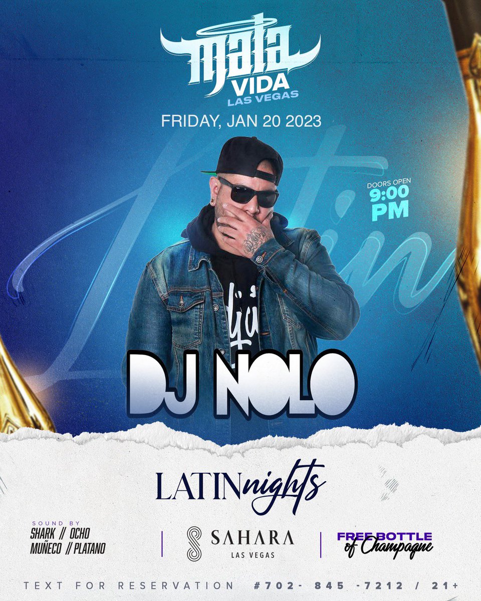 deejaynolo's tweet photo. VEGAS WEEKEND
Friday - @SAHARALasVegas 
Saturday- @SenorFrogsLV 
#lasvegas #dj #lavegasdj https://t.co/9jDDF0HwSE