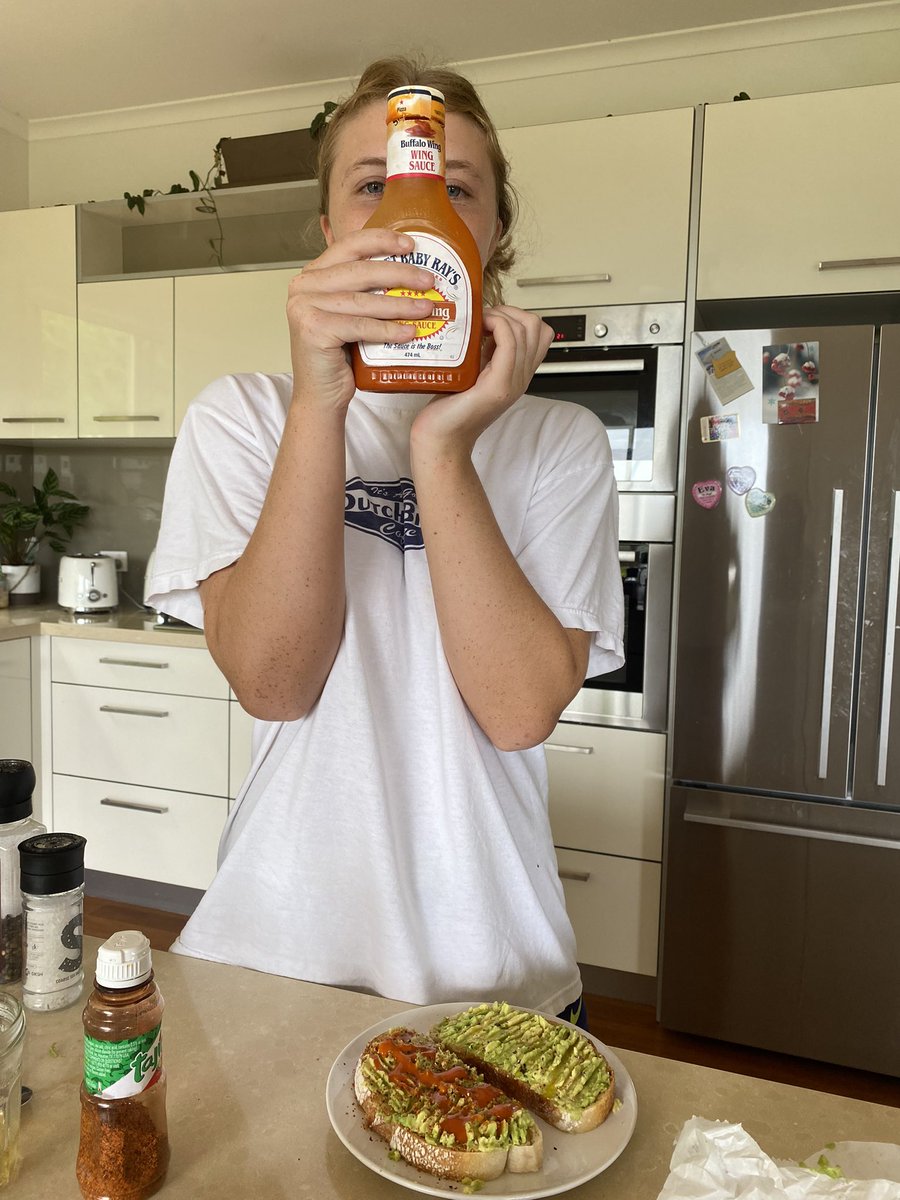 naja_arentoft's tweet photo. Me and evas breakfast… guess who ate the spicy one 🤣🤣🤣🤣 anyways, what did you guys have for brekkie🤙🤙😹 https://t.co/Y3lOS8ZY2C