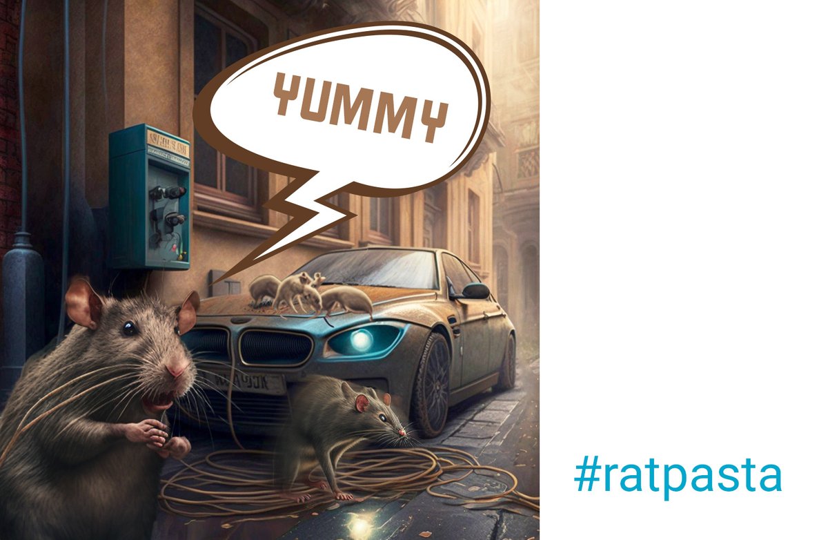 myrealtor's tweet image. I've been hearing from neighbors about rats eating their car cables at night... #sofunny #ratpasta

But seriously... Apparently it's not just BMWs, it's NEW CARS. Not a brand problem but rather a #green problem:
freep.com/story/news/loc…