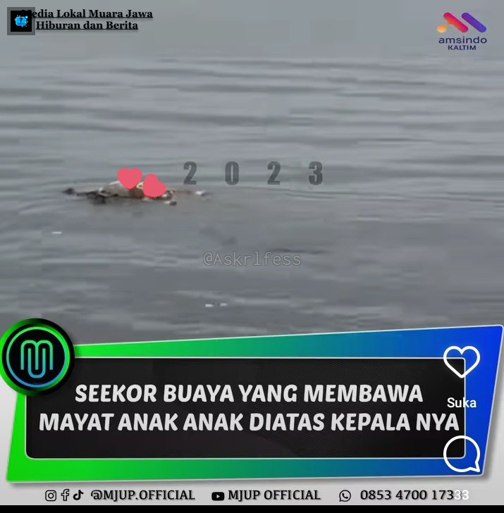 Askrlfess's tweet photo. Udah liat ini belum ? [Askrl] ceritanya tu anak hilang trus kmren "dianterin" sama buaya. Cek videonya di ig itu ya kalo penasaran https://t.co/rAHEhVS2i5