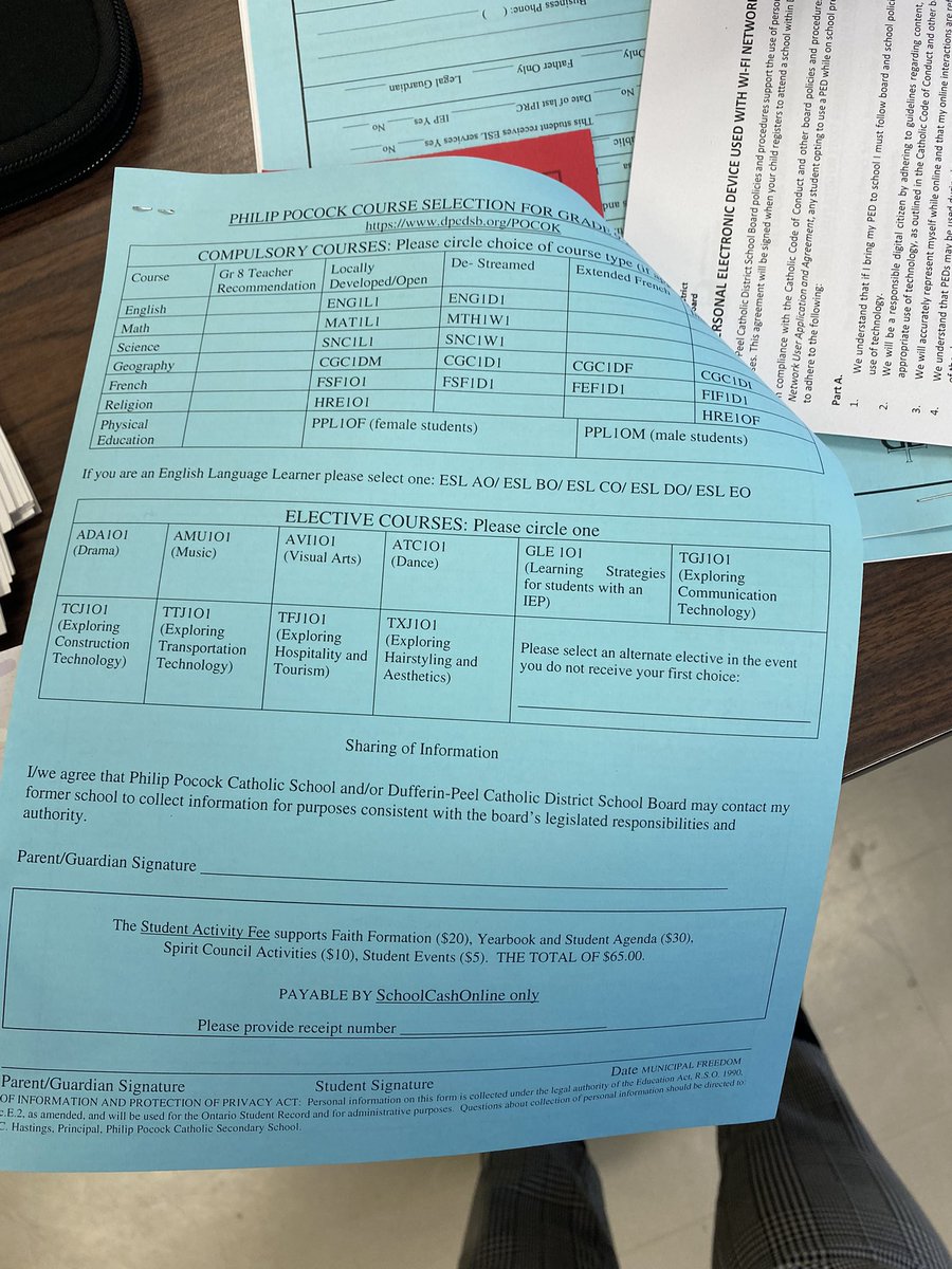 Gr.8 students registered for high school courses today with the help of <a href="/Connie2Educ8/">Connie Shepherd</a> . One step closer to an exciting new adventure.<a href="/stthomasmore19/">St Thomas More DPCDSB</a>