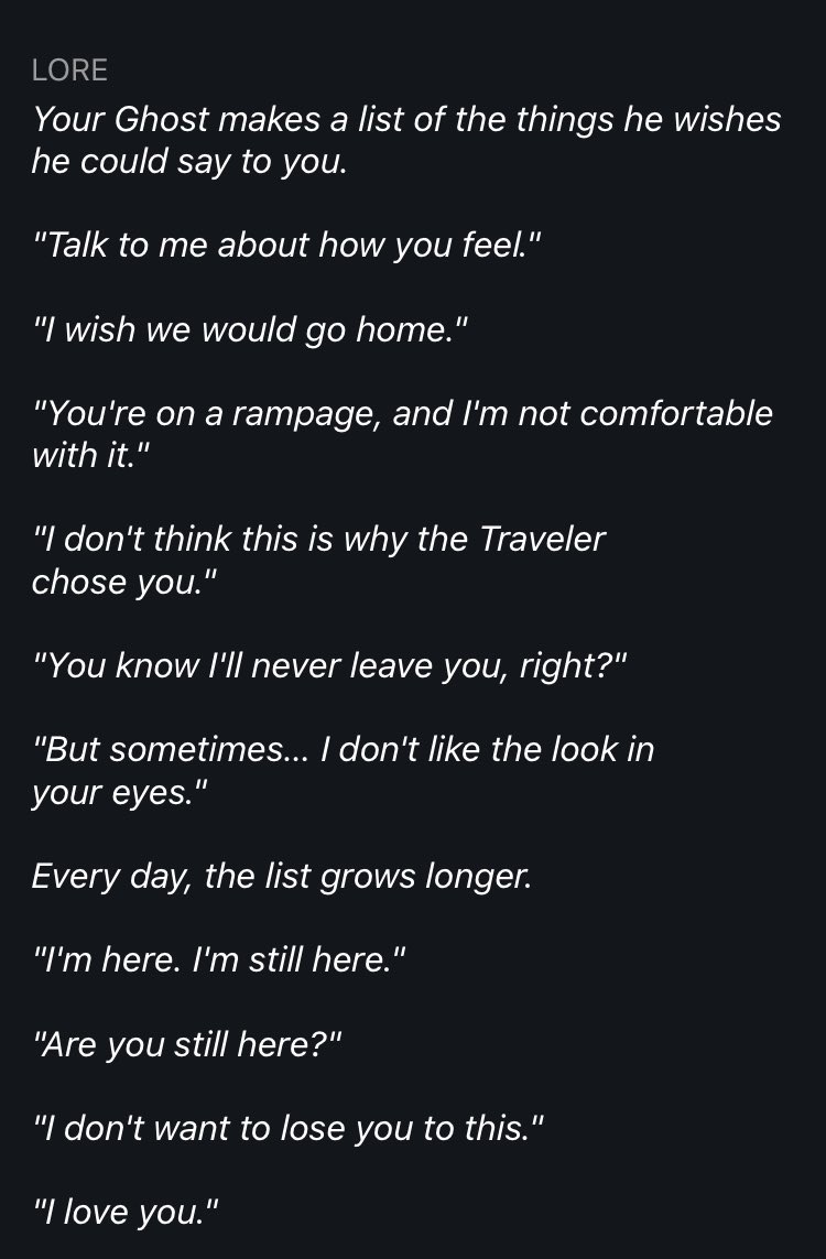 destiny_thememe's tweet photo. Tell me your favorite lore bit. My fav isnt really a lore book lore, its a flavor text lore, but i like it the same.

Thin Line HC: https://t.co/oCTckxiSMQ