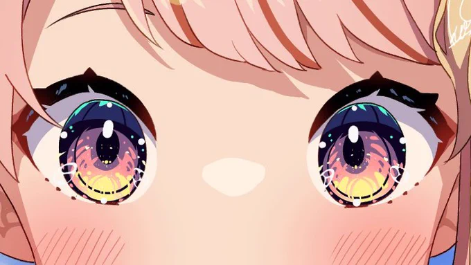 #このタグを見た人は自分の絵柄の目部分を見せる画質悪いけど自慢のおめめ 