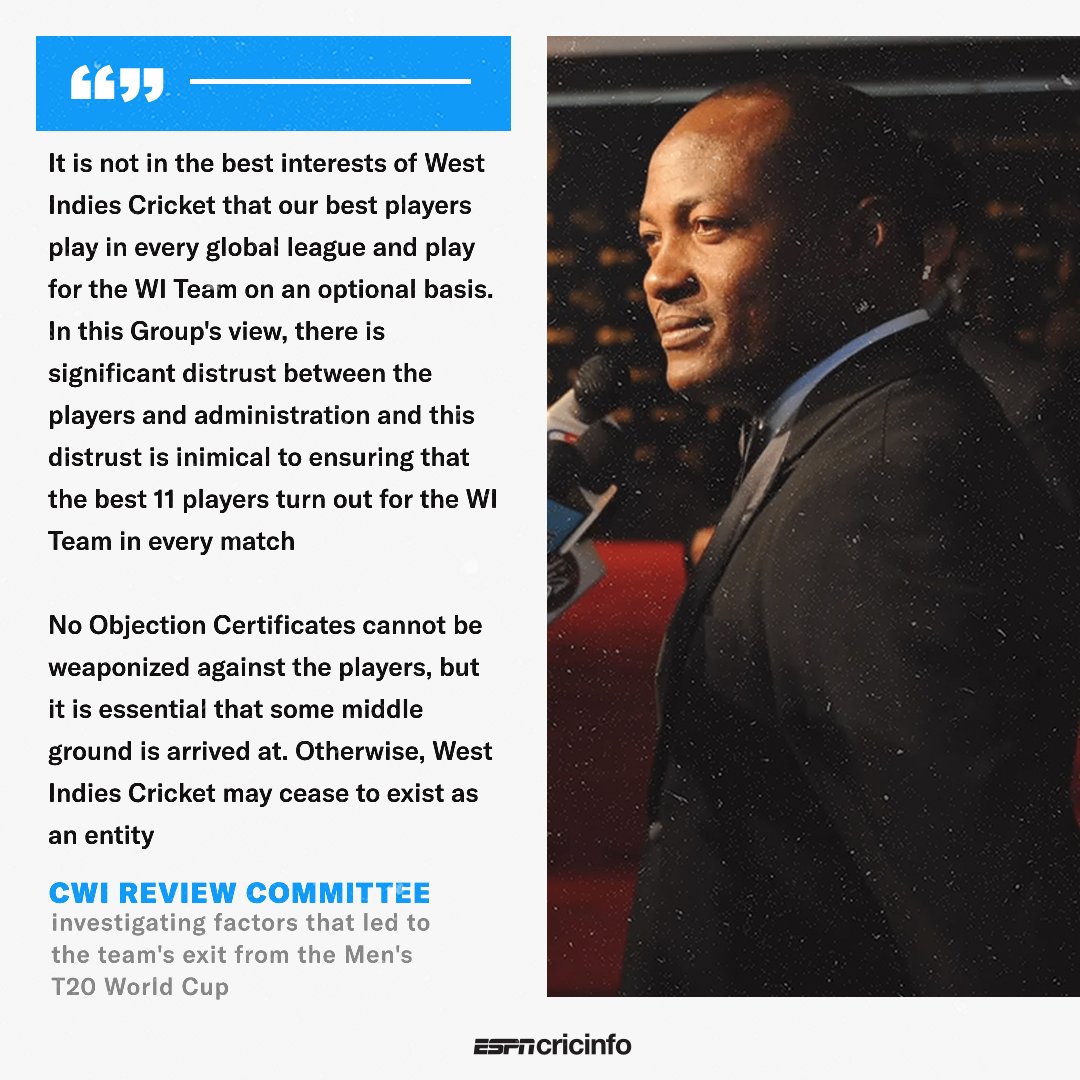 'West Indies Cricket may cease to exist'

A panel consisting of Brian Lara and Mickey Arthur delve into the reasons for the team's poor performance in the World Cup and provide short-term strategic goals across formats.

Details: es.pn/3XqyM75