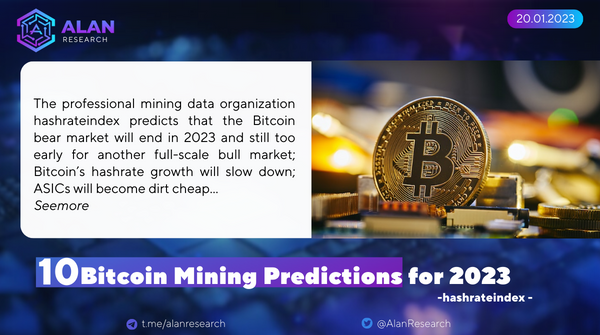 AlanResearch's tweet photo. 📊The professional mining data organization #hashrateindex predicts ten #Bitcoin mining for 2023
      See more at comment...
Follow and RT @AlanResearch for latest #CryptoNews #AlanResearch #NFT 
Source:https://t.co/F0570h2IJF https://t.co/epn60JLy1o
