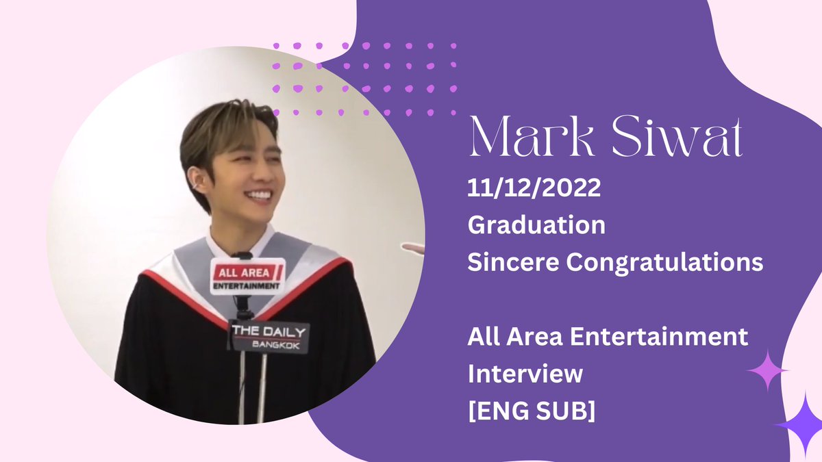 _TipsyGnome_'s tweet photo. [ENG SUB] 11-12-2022 Mark Siwat Graduation - All Area Ent Interview 

📺https://t.co/vPHAM1EM0B

About Mark's uni life, future work &amp; New Year wishes for fans🖤✨

🌎Use Auto-translate subtitles for any language

#MSIWAT #Marksiwat @Mmarksiwat #หัวใจศิวัช #พร้อมมาร์ค #PromMark https://t.co/YU0YoIhBnh