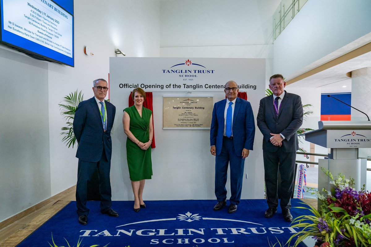 UKinSingapore's tweet image. Last week, @karaowen and Minister S Iswaran attended the official opening of the Tanglin Centenary Building. It is an honour to be a part of @TanglinTrust’s 98 year long legacy as an institute for world-class international education.
For more, read here: bit.ly/3w18hZU