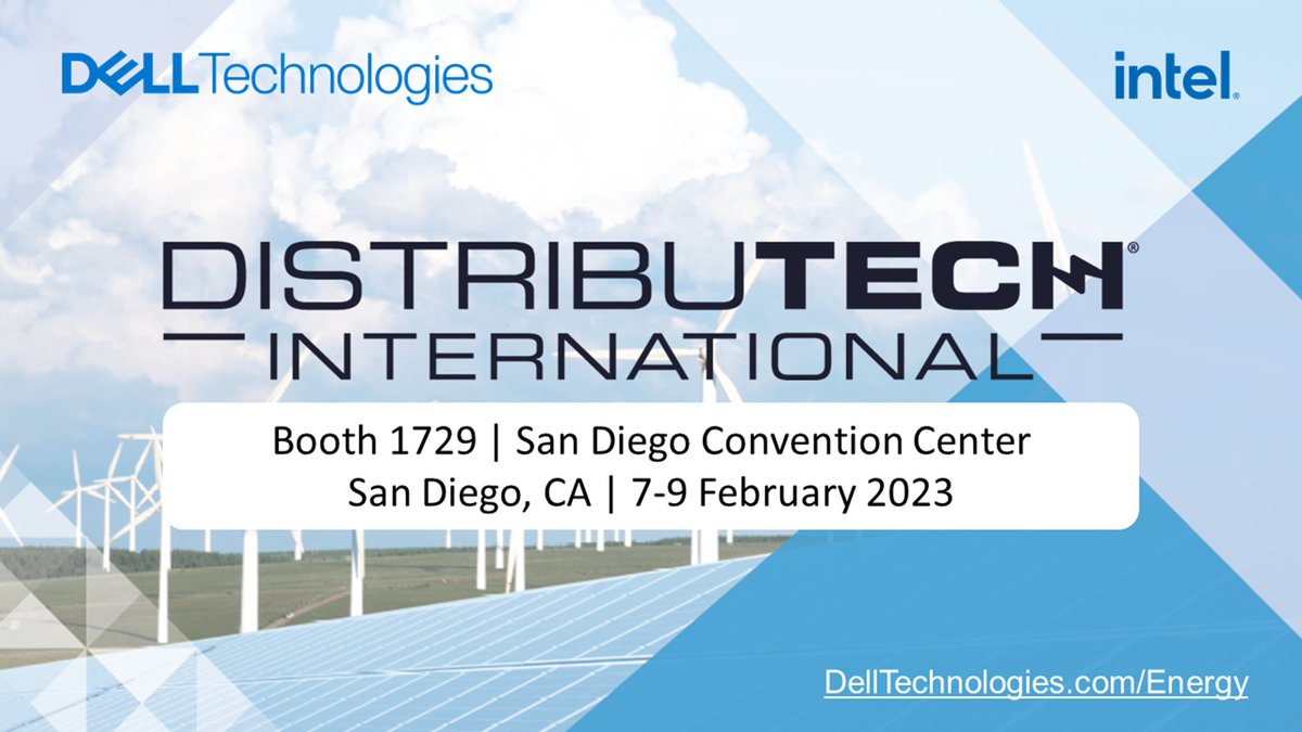 At #Distributech23 <a href="/DellTech/">Dell Technologies</a> and @Intel will demonstrate how we are accelerating the energy transition, advancing decarbonization and ensuring energy security. Join us at booth 1729 to experience our #sustainability #substation #gridmodernization and #rugged solutions #IWork4Dell