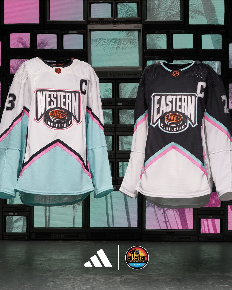BR_OpenIce's tweet photo. The 2023 #NHLAllStar jerseys are TOUGH 😤🔥 @adidashockey https://t.co/V6GGrA7aut