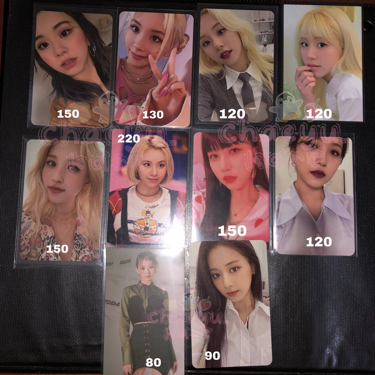wts lfb twice ph

twice photocards tingi
— prices are already indicated on the pic
— on hand
— dm for condi
— reply / dm to claim
— can steal if payo
— rcbyt !

loc: manila
mop: gcash
mod: sco / ggx

t. twice chaeyoung mina tzuyu more and more formula of love sg2022 cbz pc