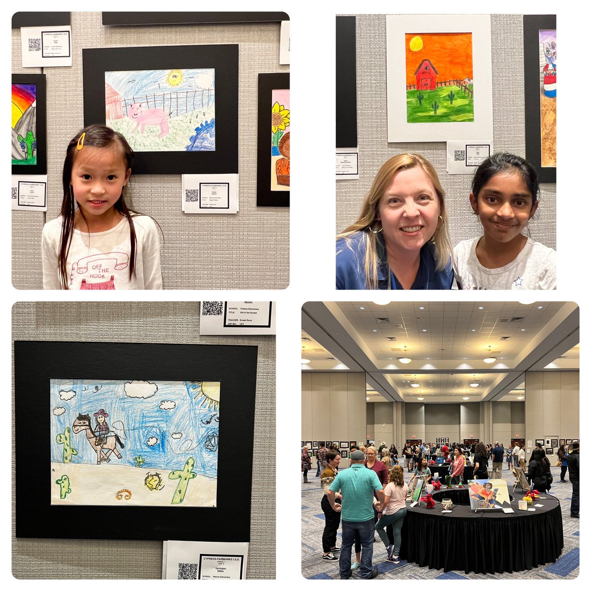 Yeehaw! Warner students really outdid themselves this year with their Rodeo artwork! I am so proud of my 8 students who were selected to represent Warner at last nights CFISD’s Rodeo Art Exhibition. <a href="/WarnerCFISD/">Warner Elementary</a> <a href="/CFISDArt/">CFISD Visual Arts</a>