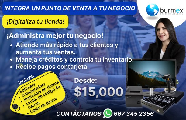 Burmex_mx's tweet photo. Te ayudamos a integrar todo el equipo de cómputo y el software que necesitas para tu inventario para realizar ventas de forma digital, te podemos cotizar cualquier equipo que desees, mándanos whatsapp +52 667 345 2356 #burmex #Pime #MiPime #Pimes #hardware #IT https://t.co/5hcDUoL9Rq