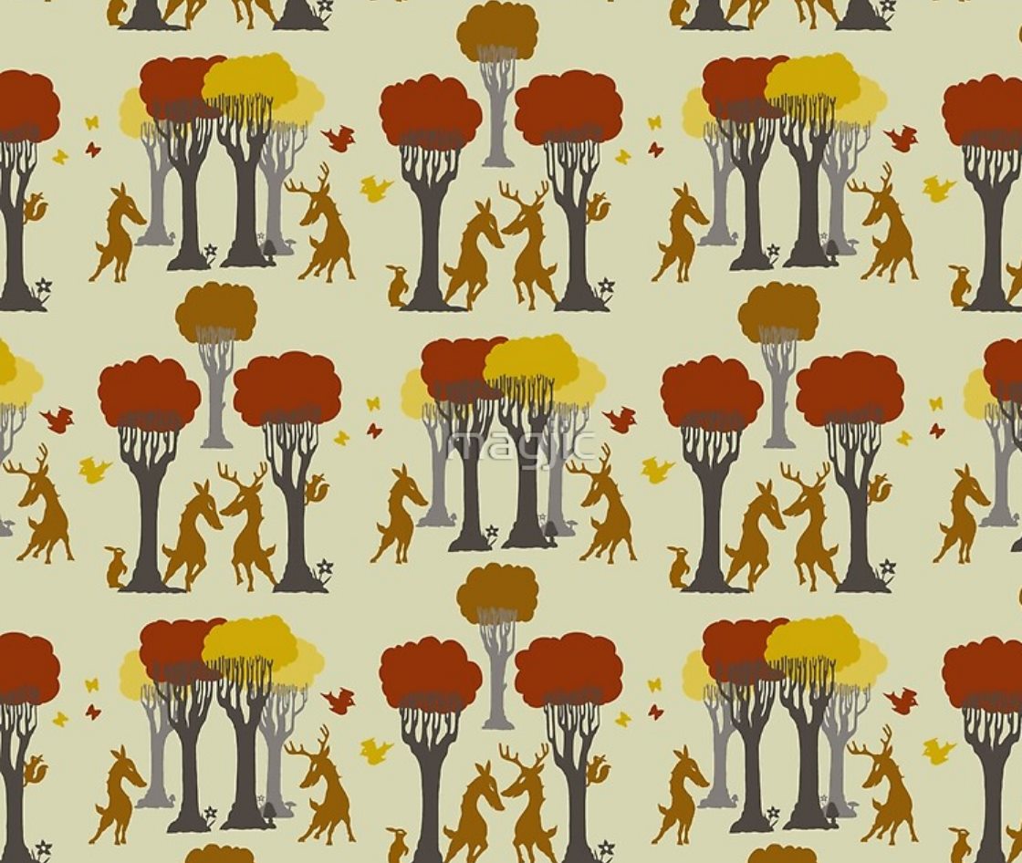 'Autumn Woods' (parchment)
#art #original #digitalart #retro #MaGJiC1 #vintage #1950s #1940s #Wallpaper #fabricPrint 
#dear #stag #trees #squirrel #birds #rabbit #woods #forest #Americana #homestead #butterflies #folkart #toadstool