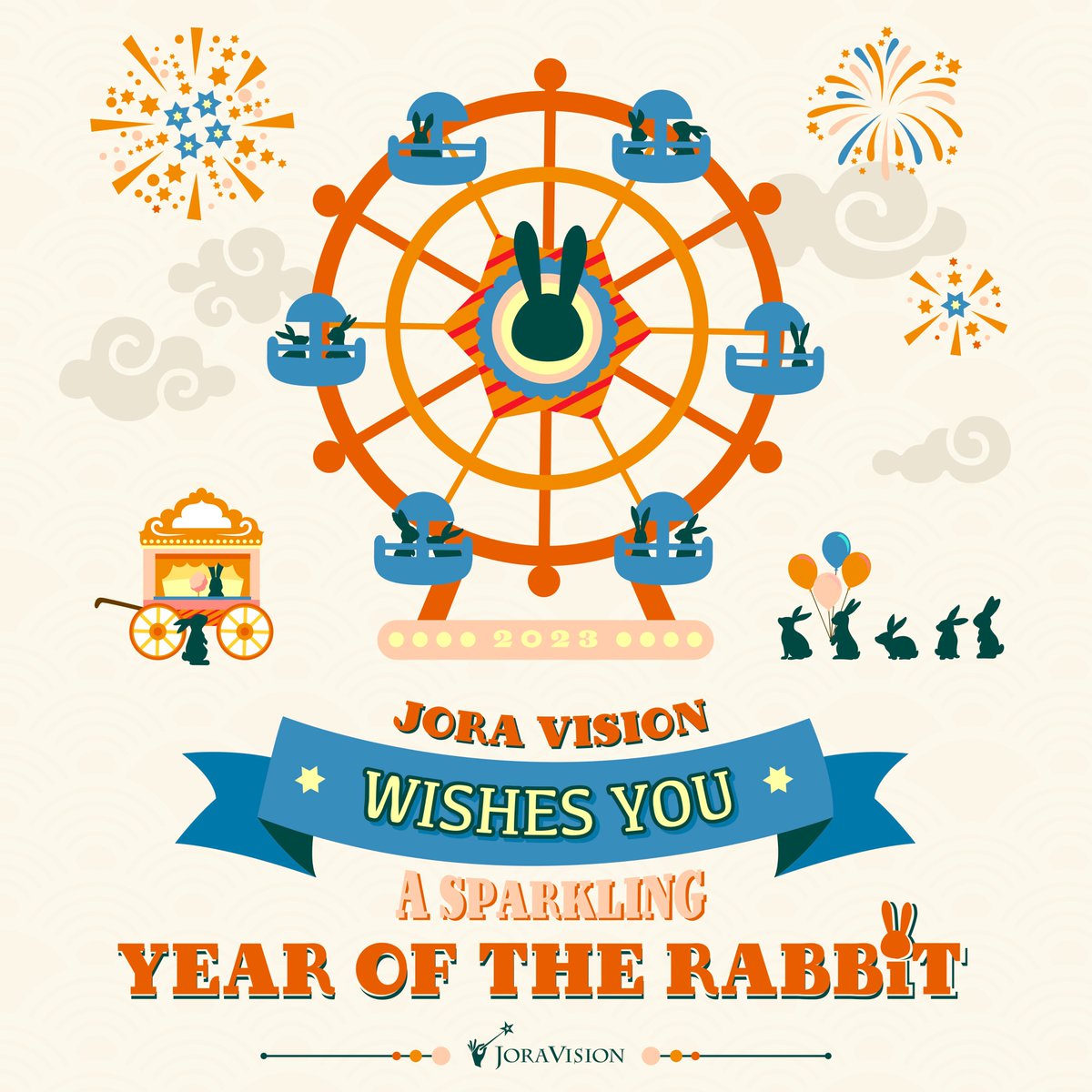 JoraVision's tweet image. Happy year of the Rabbit!✨🐰

Jora Vision wishes you and your loved ones a Happy Lunar New Year. Full of peace, prosperity, health and bountiful blessings.💫

Have a great feast of good fortune!